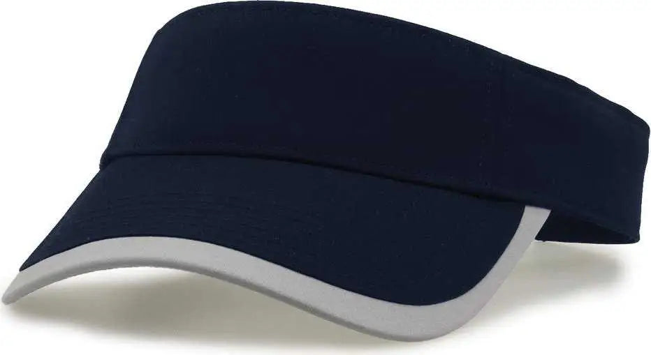 The Game GB463 Gamechanger Visor with Bill Tipping - Navy Gray - Navy Gray / One Size Fits Most