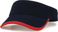 The Game GB463 Gamechanger Visor with Bill Tipping - Navy Red - Navy Red / One Size Fits Most