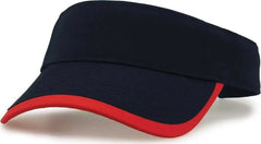 The Game GB463 Gamechanger Visor with Bill Tipping - Navy Red - Navy Red / One Size Fits Most