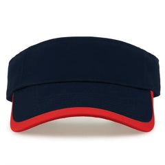 The Game GB463 Gamechanger Visor with Bill Tipping - Navy Red - Navy Red / One Size Fits Most