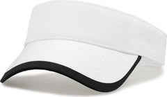 The Game GB463 Gamechanger Visor with Bill Tipping - White Black - White Black / One Size Fits Most