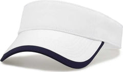 The Game GB463 Gamechanger Visor with Bill Tipping - White Navy - White Navy / One Size Fits Most
