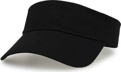 The Game GB464 Cotton Twill Visor - Black - Black / One Size Fits Most