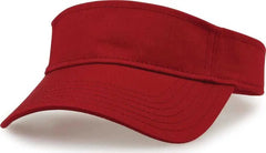 The Game GB464 Cotton Twill Visor - Cardinal - Cardinal / One Size Fits Most