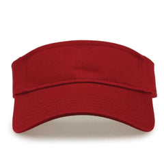 The Game GB464 Cotton Twill Visor - Cardinal - Cardinal / One Size Fits Most