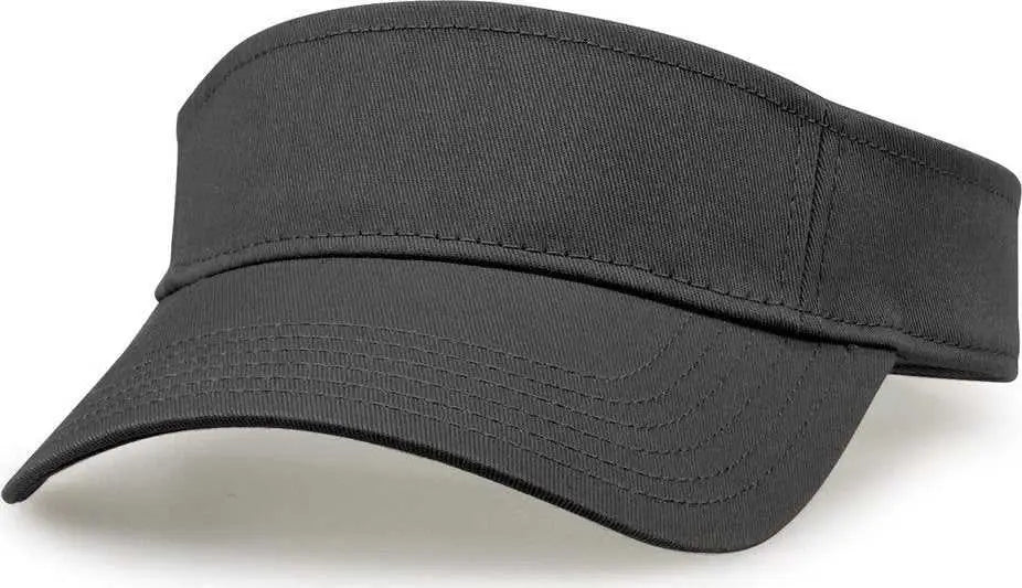 The Game GB464 Cotton Twill Visor - Dark Gray - Dark Gray / One Size Fits Most