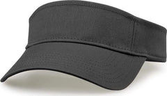 The Game GB464 Cotton Twill Visor - Dark Gray - Dark Gray / One Size Fits Most