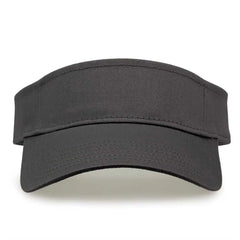 The Game GB464 Cotton Twill Visor - Dark Gray - Dark Gray / One Size Fits Most