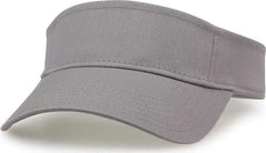 The Game GB464 Cotton Twill Visor - Gray - Gray / One Size Fits Most
