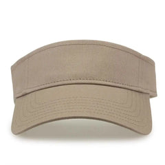 The Game GB464 Cotton Twill Visor - Khaki - Khaki / One Size Fits Most