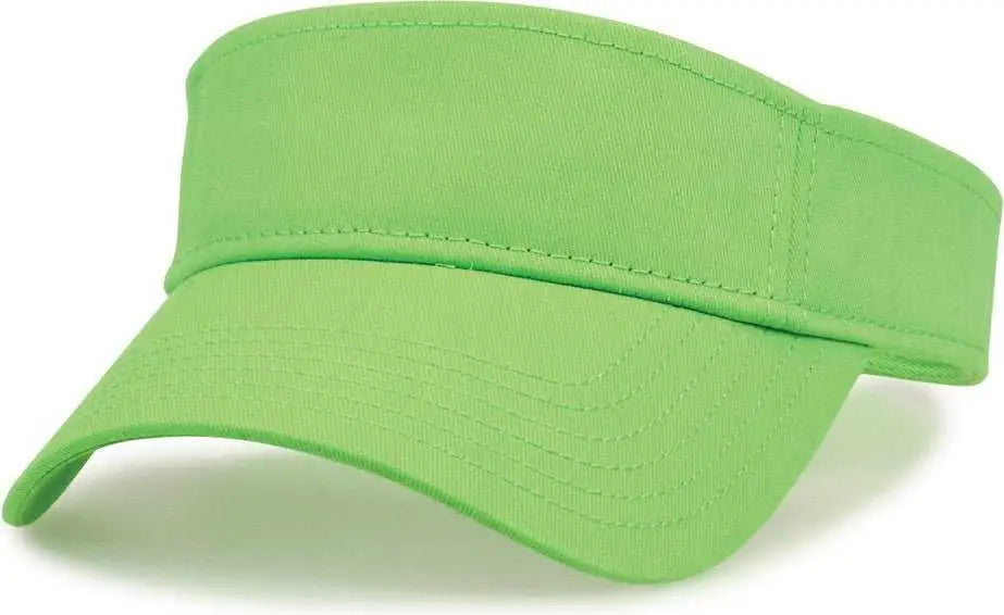 The Game GB464 Cotton Twill Visor - Lime - Lime / One Size Fits Most