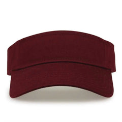 The Game GB464 Cotton Twill Visor - Maroon - Maroon / One Size Fits Most
