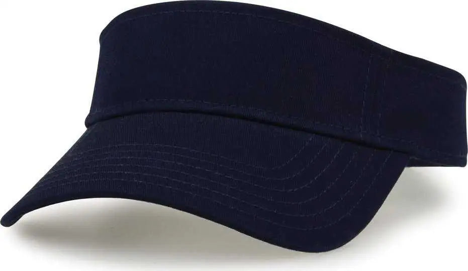 The Game GB464 Cotton Twill Visor - Navy - Navy / One Size Fits Most