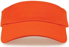 The Game GB464 Cotton Twill Visor - Orange - Orange / One Size Fits Most