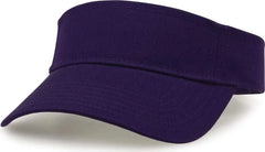 The Game GB464 Cotton Twill Visor - Purple - Purple / One Size Fits Most
