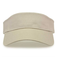The Game GB464 Cotton Twill Visor - Stone - Sand / One Size Fits Most