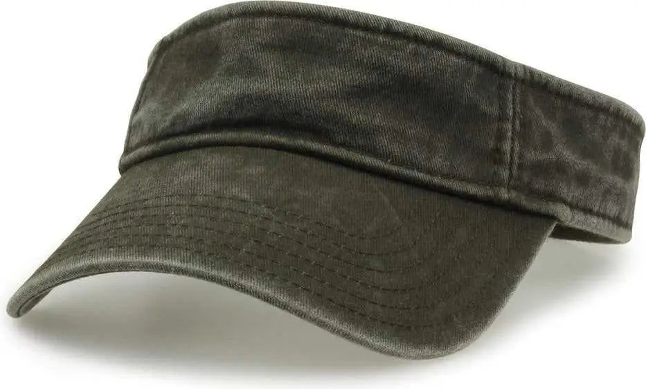 The Game GB466 Pigment Dyed Twill Visor - Army Green - Olive / One Size Fits Most