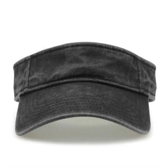 The Game GB466 Pigment Dyed Twill Visor - Black - Black / One Size Fits Most