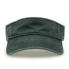 The Game GB466 Pigment Dyed Twill Visor - Bottle Green sand - Forest / One Size Fits Most