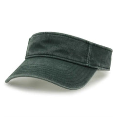 The Game GB466 Pigment Dyed Twill Visor - Bottle Green sand - Forest / One Size Fits Most