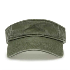 The Game GB466 Pigment Dyed Twill Visor - Light Olive - Olive / One Size Fits Most