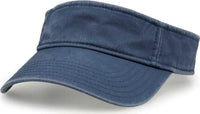 The Game GB466 Pigment Dyed Twill Visor - Navy - Navy / One Size Fits Most