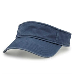 The Game GB466 Pigment Dyed Twill Visor - Navy - Navy / One Size Fits Most