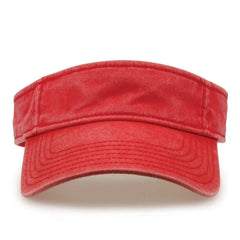 The Game GB466 Pigment Dyed Twill Visor - Red - Red / One Size Fits Most