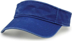 The Game GB466 Pigment Dyed Twill Visor - Royal - Royal / One Size Fits Most