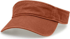 The Game GB466 Pigment Dyed Twill Visor - Texas Orange - Texas Orange / One Size Fits Most