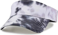 The Game GB471 Relaxed Tie Dye and Trucker Mesh Visor - Gray Scarlet Tie Dye - Gray Red / One Size Fits Most