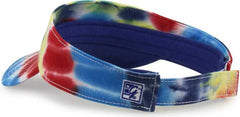 The Game GB471 Relaxed Tie Dye and Trucker Mesh Visor - Rainbow - Multi Colored / One Size Fits Most