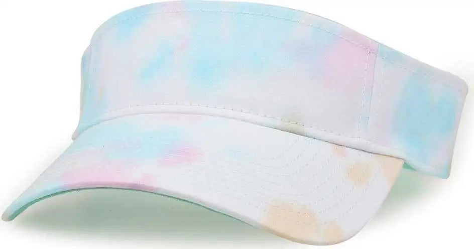 The Game GB471 Relaxed Tie Dye and Trucker Mesh Visor - Sorbet Tie Dye - Multi Colored / One Size Fits Most