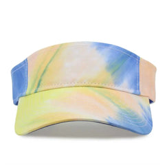 The Game GB471 Relaxed Tie Dye and Trucker Mesh Visor - Sunrise Tie Dye - Yellow / One Size Fits Most