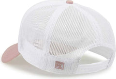 The Game GB473 Foam Front Trucker Cap - White Cameo - White Pink / One Size Fits Most
