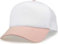 The Game GB473 Foam Front Trucker Cap - White Cameo - White Pink / One Size Fits Most