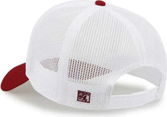 The Game GB473 Foam Front Trucker Cap - White Cardinal - White Cardinal / One Size Fits Most