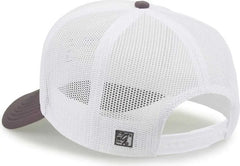 The Game GB473 Foam Front Trucker Cap - White Grey - White Gray / One Size Fits Most