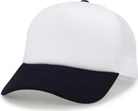 The Game GB473 Foam Front Trucker Cap - White Navy - White Navy / One Size Fits Most