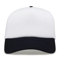 The Game GB473 Foam Front Trucker Cap - White Navy - White Navy / One Size Fits Most