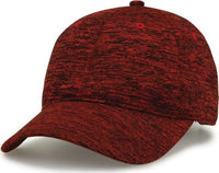 The Game GB477 Peppered Heather Cap - Red - Red / One Size Fits Most