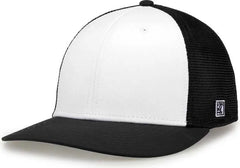 The Game GB483 On-Field GameChanger with Diamond Mesh Cap - White Black - White Black / 6 1/2’’ - 6 3/4’’