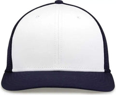 The Game GB483 On-Field GameChanger with Diamond Mesh Cap - White Navy