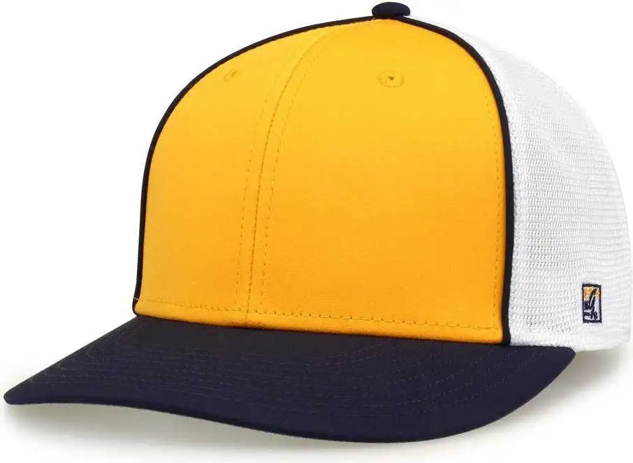 The Game GB483P On-Field GameChanger with Piping & Diamond Mesh Cap - Athletic Gold Navy - Gold Black / 6 1/2’’ - 6