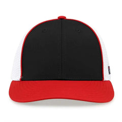 The Game GB483P On-Field GameChanger with Piping & Diamond Mesh Cap - Black Red