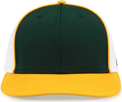 The Game GB483P On-Field GameChanger with Piping & Diamond Mesh Cap - Dark Green Gold