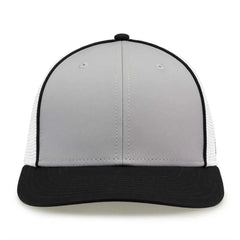 The Game GB483P On-Field GameChanger with Piping & Diamond Mesh Cap - Grey Black