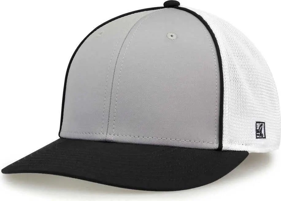 The Game GB483P On-Field GameChanger with Piping & Diamond Mesh Cap - Grey Black - Gray Black / 6 1/2’’ - 6 3/4’’