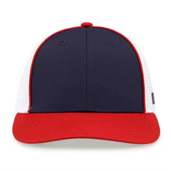 The Game GB483P On-Field GameChanger with Piping & Diamond Mesh Cap - Navy Red