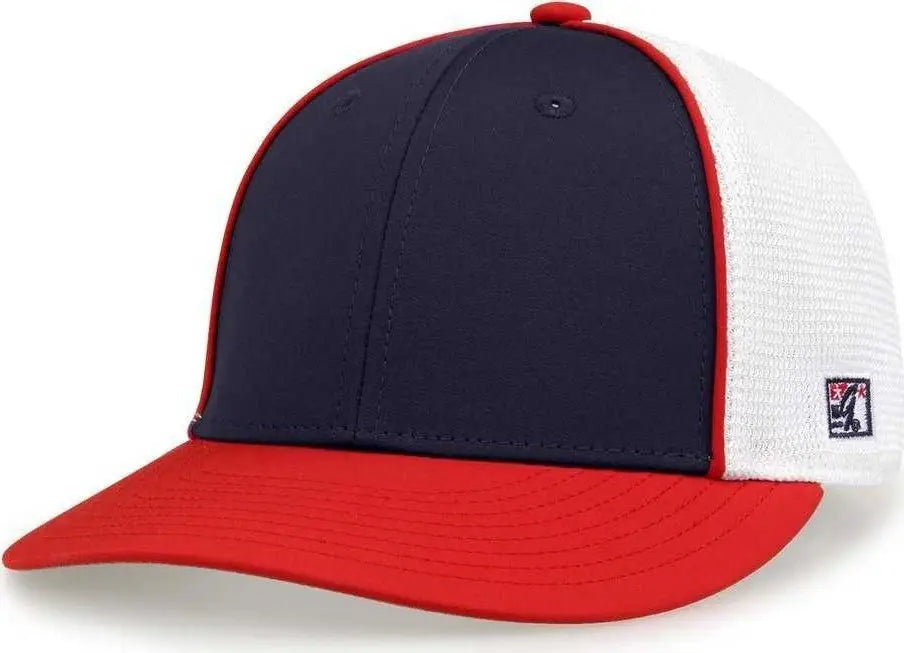 The Game GB483P On-Field GameChanger with Piping & Diamond Mesh Cap - Navy Red - Navy Red / 6 1/2’’ - 6 3/4’’